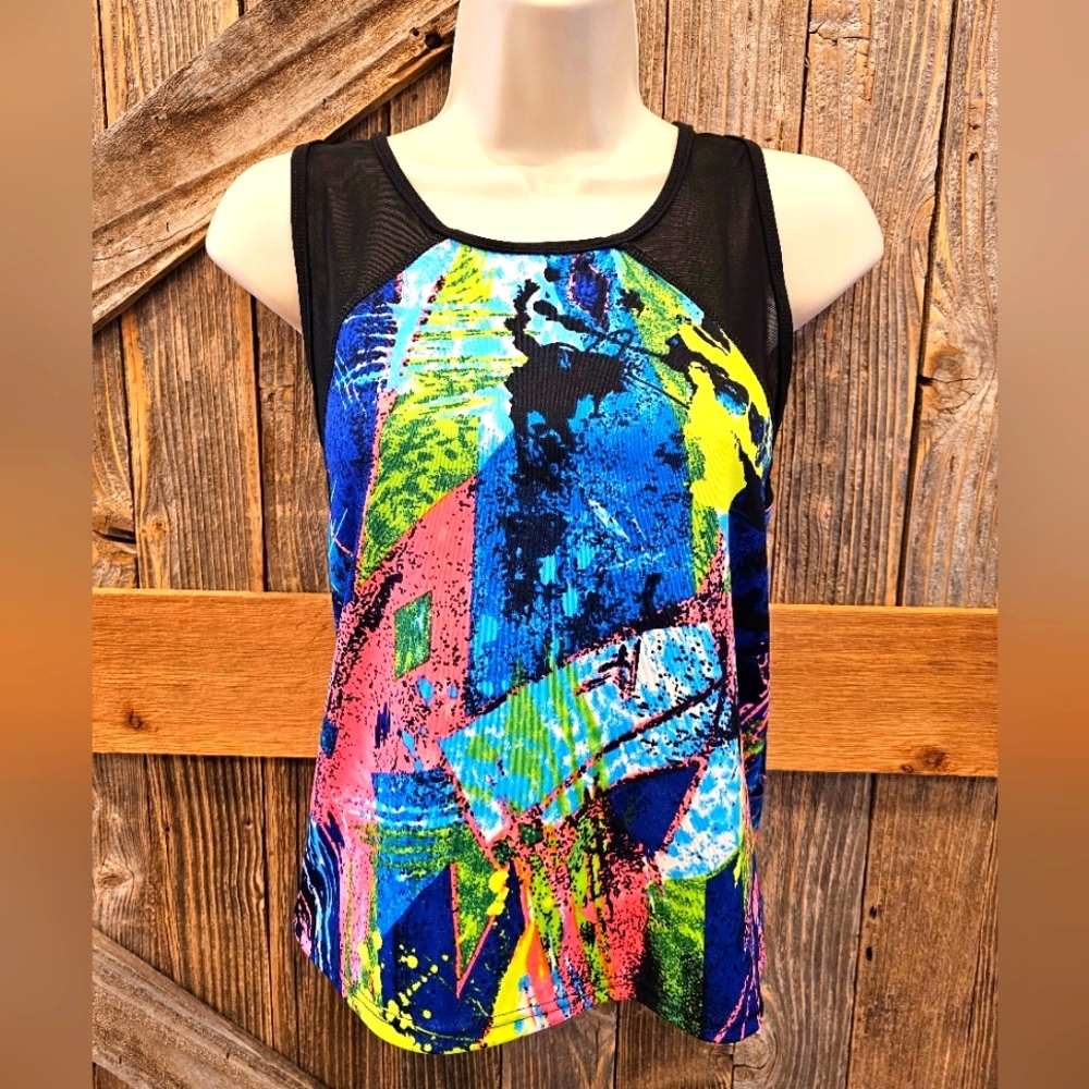 Aq Sport Retro Tank Size Large L Active Wear Vintage Women's Juniors ^